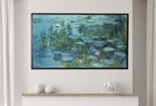 Detail view of artwork from Samsung Frame TV Art 4K Famous Water Lilies Claude Monet Painting. Instant Download Botanical Wall Art for the Frame TV. Vintage Wall Art. (variation 9)