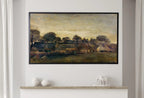 Samsung Frame TV Art 4K Farming Village at Twilight Famous van Gogh Painting. Instant Download Vintage Farmhouse Landscape for the Frame TV – Frame TV  Art