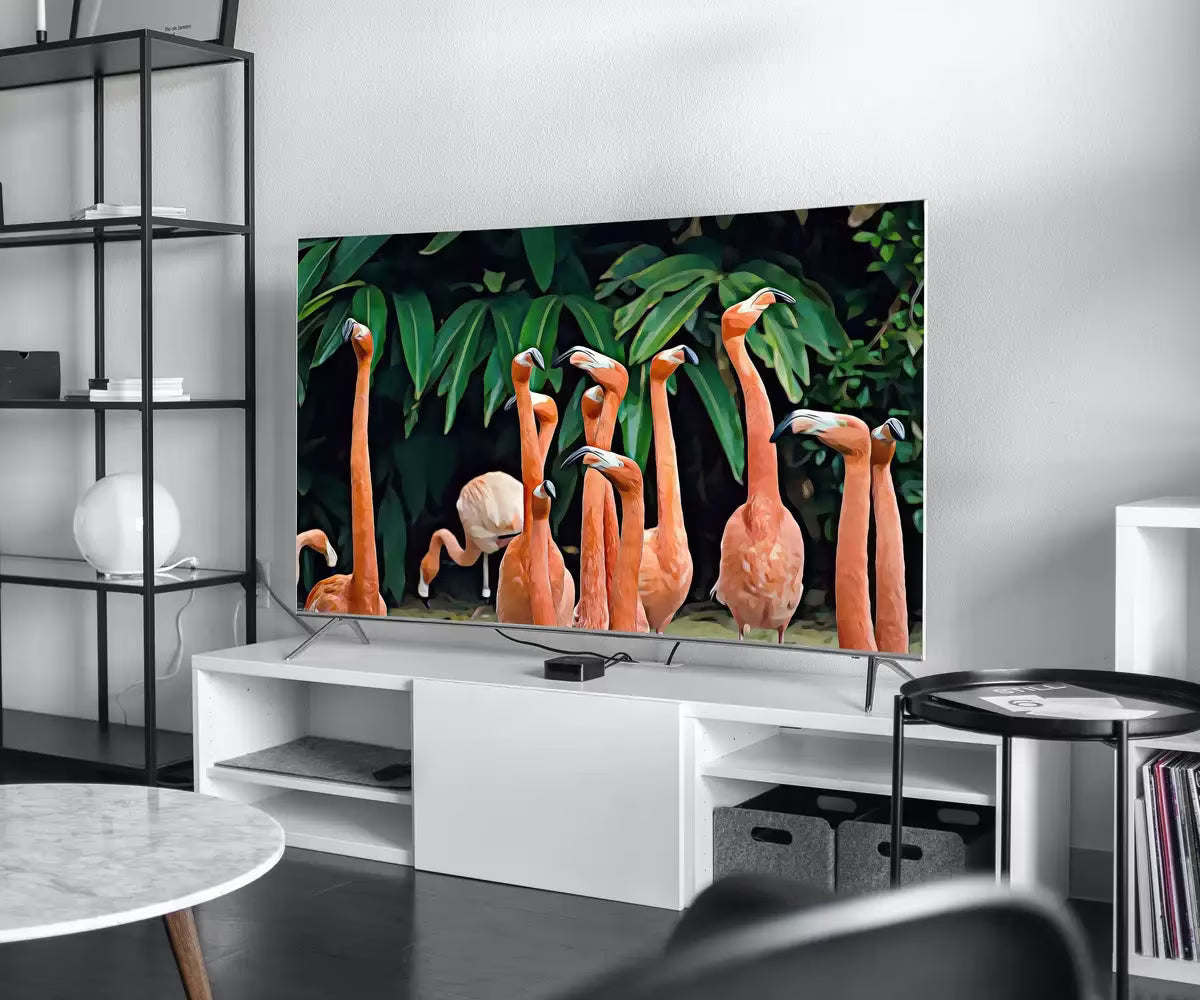 Samsung Frame TV Art 4K Flock of Flamingos Painting. Instant Download Flamingos Art for the Samsung Frame TV. Tropical Art for TV – Frame TV  Art