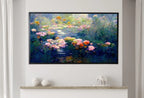 Detail view of artwork from Samsung Frame TV Art 4K Flowers & Pond Monet Inspired Digital Painting. Instant Download Landscape Wall Art for Frame TV. Botanical Wall Art. (variation 2)