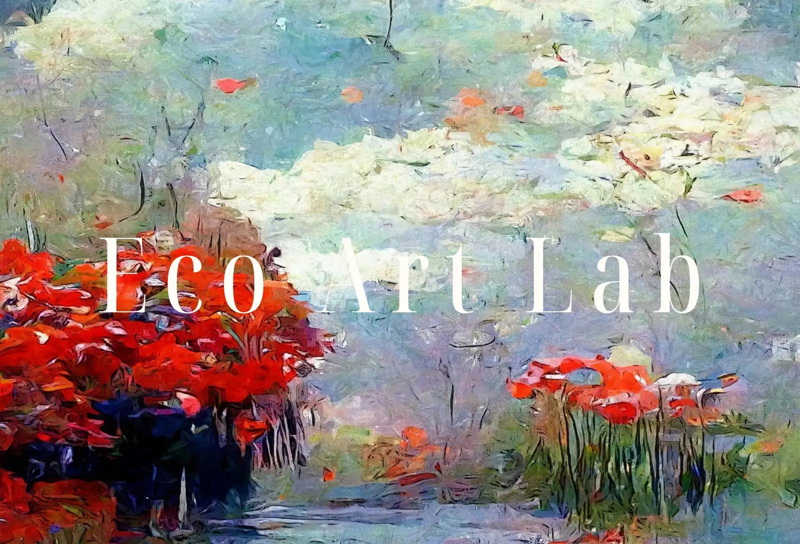 Samsung Frame TV Art 4K Flowers River & Clouds Monet Inspired Digital Painting. Instant Download Landscape Art for Frame TV. Botanical Art – Frame TV Digital Download Art – Digital Download
