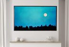 Samsung Frame TV Art 4K Forest & Full Moon Landscape Nature Wall Art. Instant Download Forest Digital Art. Trees Nature Art for Frame TV – Frame TV Digital Download Art – Digital Download