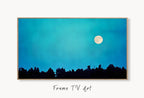 Samsung Frame TV Art 4K Forest & Full Moon Landscape Nature Wall Art. Instant Download Forest Digital Art. Trees Nature Art for Frame TV – Frame TV  Art