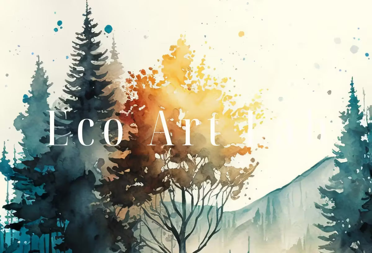 Samsung Frame TV Art 4K Forest Mountain Landscape Watercolor Digital Painting. Instant Download Forest Art for Samsung Frame TV. Art for TV – Frame TV  Art