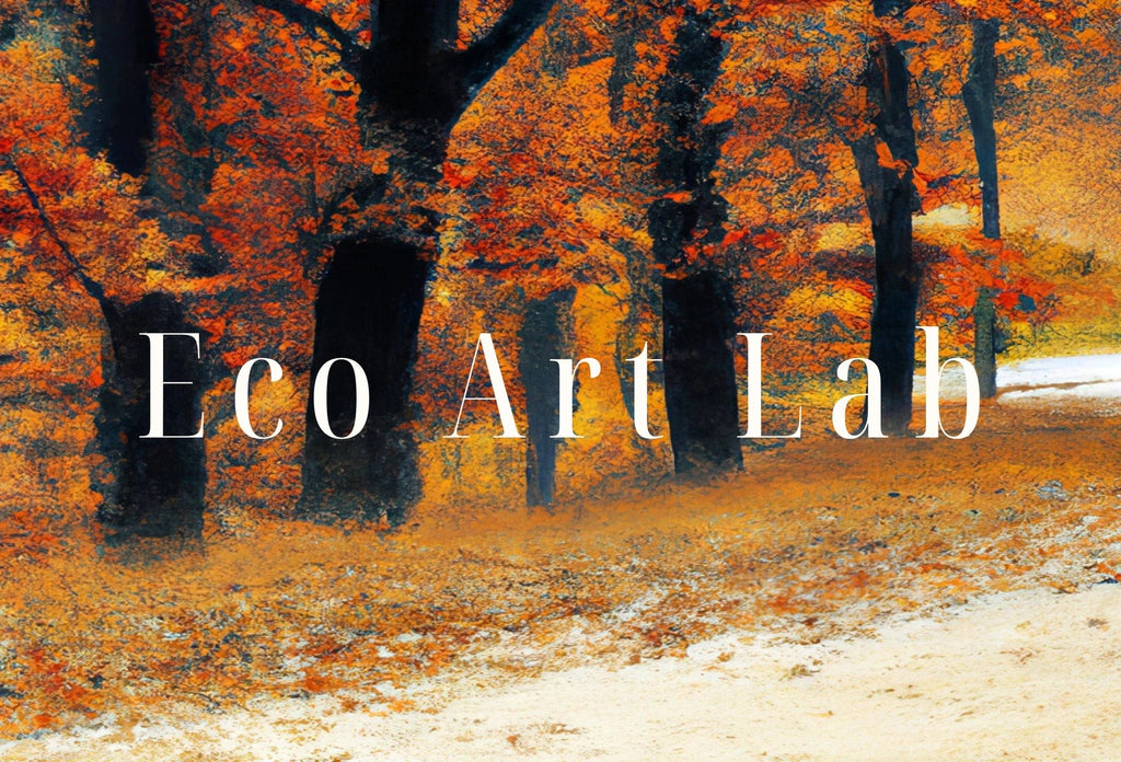Detail view of artwork from Samsung Frame TV Art 4K Forest Trail in the Fall Landscape Digital Painting. Instant Download Autumn Art for Samsung Frame TV. Art for TV #4. (variation 1)