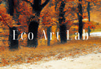 Detail view of artwork from Samsung Frame TV Art 4K Forest Trail in the Fall Landscape Digital Painting. Instant Download Autumn Art for Samsung Frame TV. Art for TV #4. (variation 1)