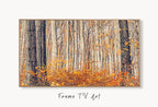 Detail view of artwork from Samsung Frame TV Art 4K Forests in the Fall Landscape Digital Paintings Set of 2. Instant Download. Nature Fall Art for the Samsung Frame TV. (variation 1)