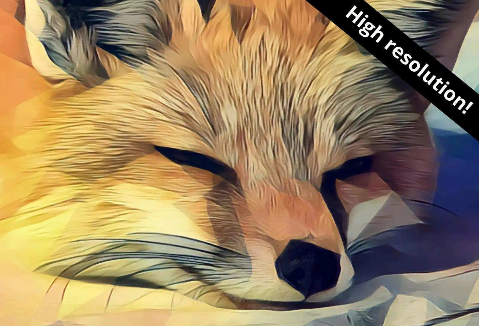 Samsung Frame TV Art 4K Fox Lying in Snow Digital Painting. Instant Download Fox Wall Art for the Samsung Frame TV. Red Fox Art for TV – Frame TV Digital Download Art – Digital Download