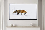 Samsung Frame TV Art 4K Fox Walking in Snow Digital Painting. Instant Download. Fox Wall Art for the Samsung Frame TV. Red Fox Art for TV – Frame TV  Art