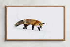 Samsung Frame TV Art 4K Fox Walking in Snow Digital Painting. Instant Download. Fox Wall Art for the Samsung Frame TV. Red Fox Art for TV – Frame TV  Art