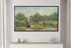 Detail view of artwork from Samsung Frame TV Art 4K Garden with Lovers Famous Painting by Vincent van Gogh. Instant Download van Gogh Art for the Frame TV. Vintage Art. (variation 2)