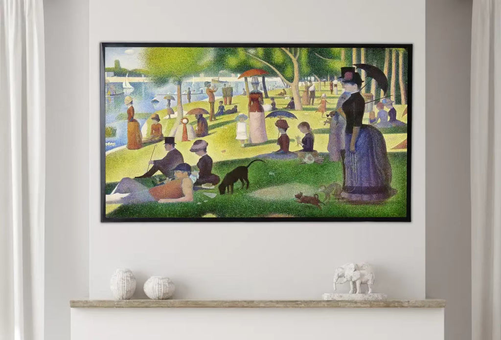 Samsung Frame TV Art 4K Georges Seurat Sunday Park Landscape Famous Painting. Antique Classic Impressionist Art for Frame TV. Downloadable – Frame TV  Art