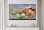 Samsung Frame TV Art 4K Girls in the Grass by Auguste Renoir. Famous Antique Oil Painting. Landscape Vintage Impressionist Art for Frame TV – Frame TV  Art