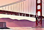 Included artwork preview showing first selection of artworks from Samsung Frame TV Art 4K Golden Gate Bridge Digital Painting. Instant Download Art for TV. Colorful Frame TV Art.