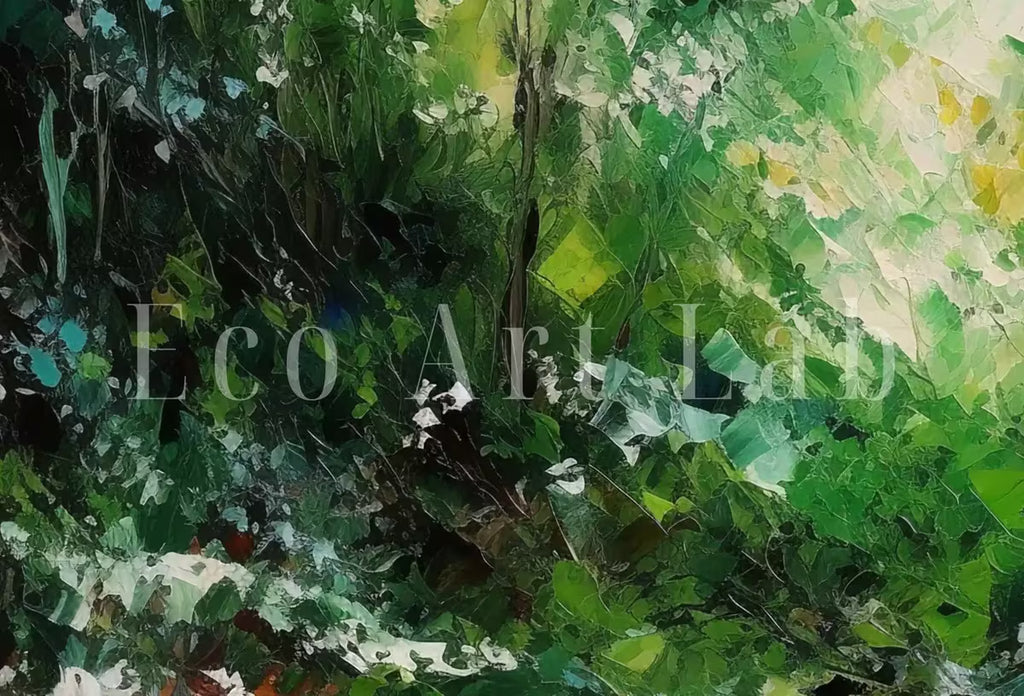 Samsung Frame TV Art 4K Green Forest Abstract Textured Landscape Painting. Instant Download. Forest Art for Samsung Frame TV. Art for TV – Frame TV  Art