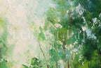 Detail view of artwork from Samsung Frame TV Art 4K Green Forest Abstract Textured Landscape Painting. Instant Download. Forest Art for Samsung Frame TV. Art for TV. (variation 1)