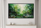 Samsung Frame TV Art 4K Green Forest Abstract Textured Landscape Painting. Instant Download. Forest Art for Samsung Frame TV. Art for TV – Frame TV  Art