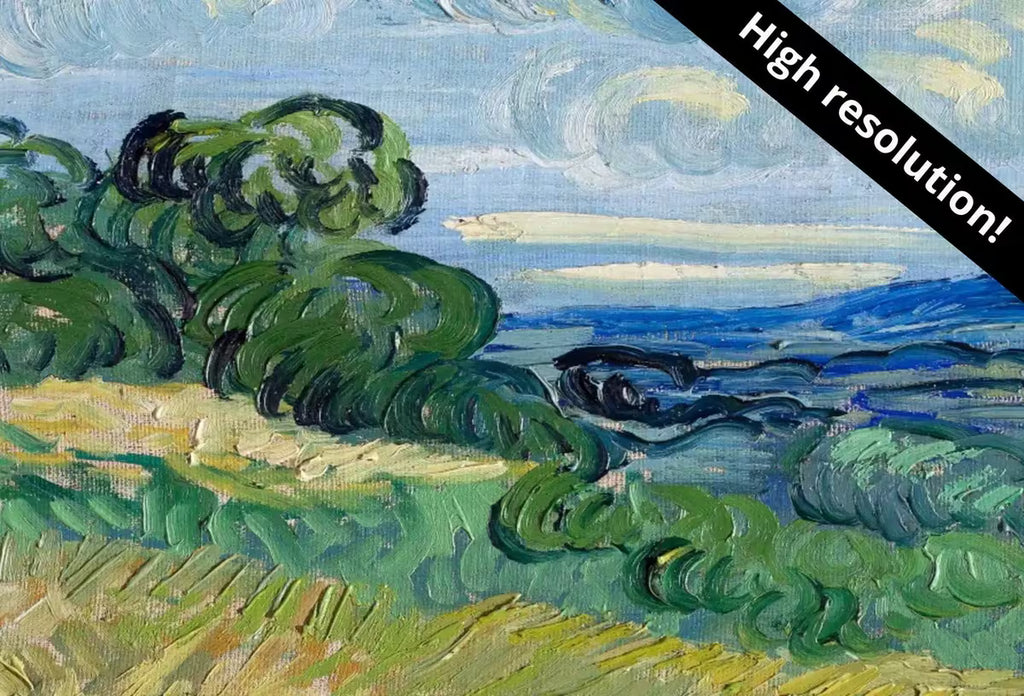 Samsung Frame TV Art 4K Green Wheat Field with Cypress Famous Painting by Vincent van Gogh. Instant Download Landscape for the Frame TV – Frame TV  Art