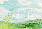 Included artwork preview showing first selection of artworks from Samsung Frame TV Art 4K Green Wheat Fields Famous Painting by Vincent van Gogh. Instant Download van Gogh Spring Landscape for the Frame TV..