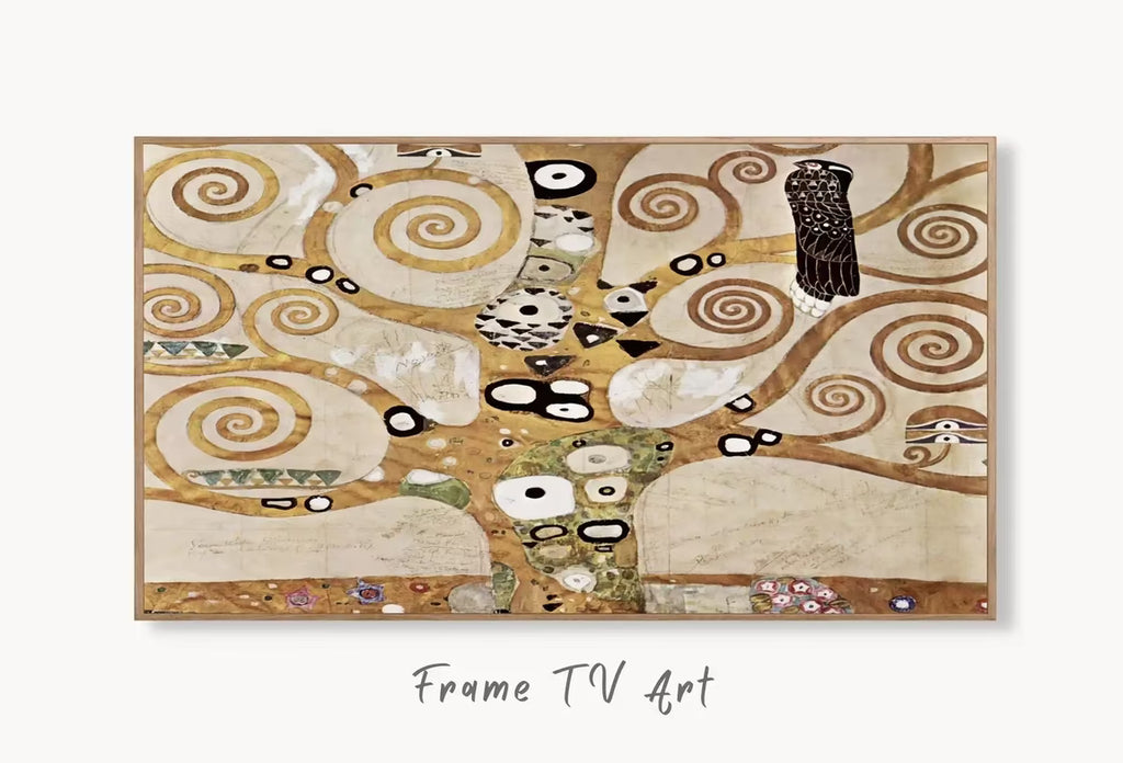 Samsung Frame TV Art 4K Gustav Klimt Famous Tree of Life Vintage Art Nouveau Painting. Instant Download Antique Tree of Life Frame TV Art – Frame TV  Art