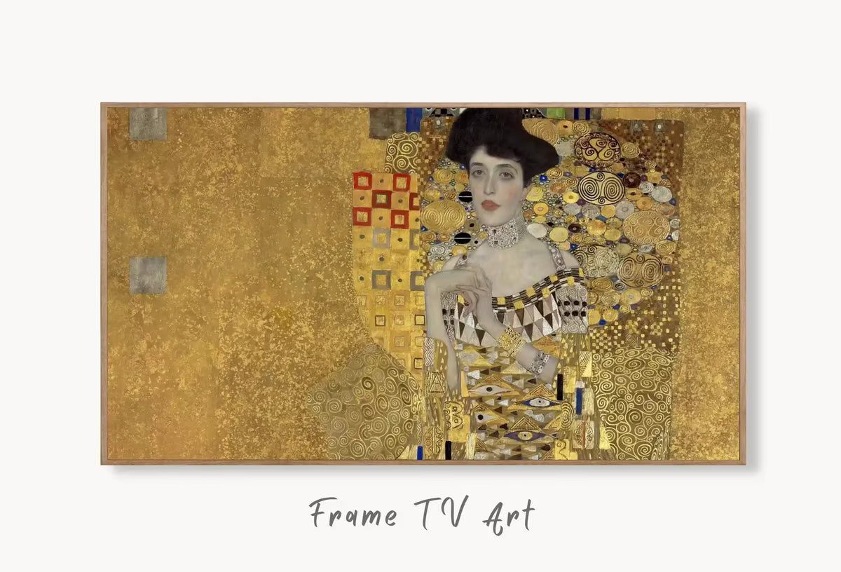 Samsung Frame TV Art 4K Gustav Klimt Famous Vintage Portrait Art Nouveau Painting. Instant Download Antique Woman Painting Art for Frame TV – Frame TV  Art