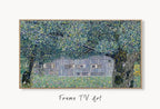 Samsung Frame TV Art 4K Gustav Klimt Farmhouse in Austria Famous Art Nouveau Painting. Antique Classic Klimt Art for Frame TV. Downloadable – Frame TV  Art