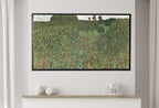 Detail view of artwork from Samsung Frame TV Art 4K Gustav Klimt Flower Field Famous Art Nouveau Painting. Antique Floral Classic Klimt Art for Frame TV. Downloadable. (variation 2)