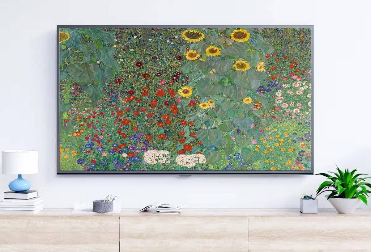 Samsung Frame TV Art 4K Gustav Klimt Flower Garden Famous Art Nouveau Painting. Antique Floral Classic Klimt Art for Frame TV. Downloadable – Frame TV  Art