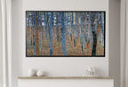 Detail view of artwork from Samsung Frame TV Art 4K Gustav Klimt Forest Trees Famous Art Nouveau Painting. Antique Nature Classic Klimt Art for Frame TV. Downloadable. (variation 2)
