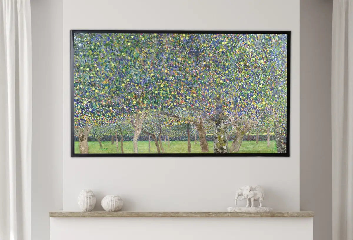 Tableau 4K pour Frame TV - Gustav Klimt : Peinture célèbre de l’Art Nouveau, les poiriers de Gustav Klimt. Style floral classique pour Frame TV. Téléchargement disponible.