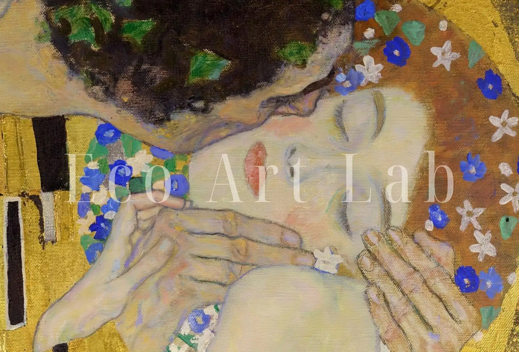Art pour TV Frame 4K, célèbre peinture Art Nouveau “Le Baiser” de Gustav Klimt, classique romantique antique de Klimt à télécharger pour TV Frame