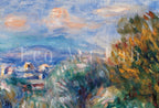 Detail view of artwork from Samsung Frame TV Art 4K Impressionist Landscape (Paysage) by Auguste Renoir. Famous Antique Oil Painting. Vintage Landscape Art for Frame TV. (variation 1)