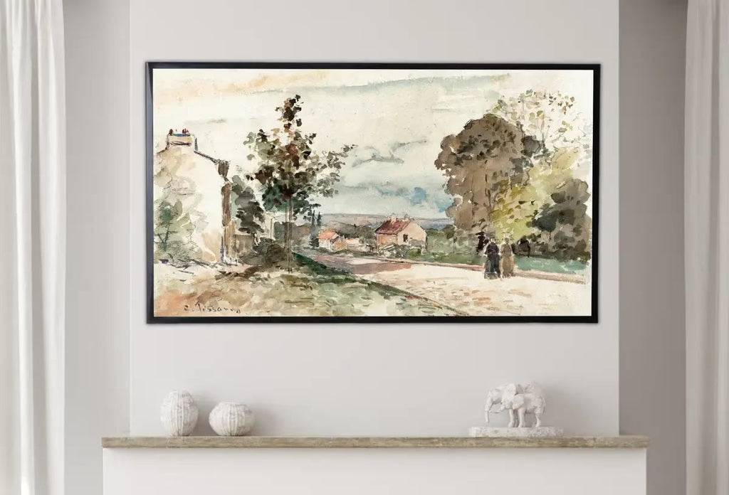 Samsung Frame TV Art 4K Impressionist Road in Versailles Vintage Painting. Instant Download Vintage Nature Art for Samsung Frame TV. TV Art – Frame TV  Art