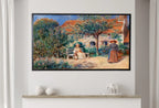 Detail view of artwork from Samsung Frame TV Art 4K In Brittany (En Bretagne) by Auguste Renoir. Famous Antique Oil Painting. Vintage Impressionist Art for Frame TV. (variation 2)