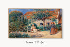 Samsung Frame TV Art 4K In Brittany (En Bretagne) by Auguste Renoir. Famous Antique Oil Painting. Vintage Impressionist Art for Frame TV displayed on Samsung Frame TV on a living room wall.