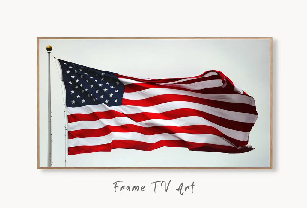Samsung Frame TV Art 4K Independence Day 4th of July Decor. Patriotic USA American Flag. Instant . Art for TV – Frame TV  Art