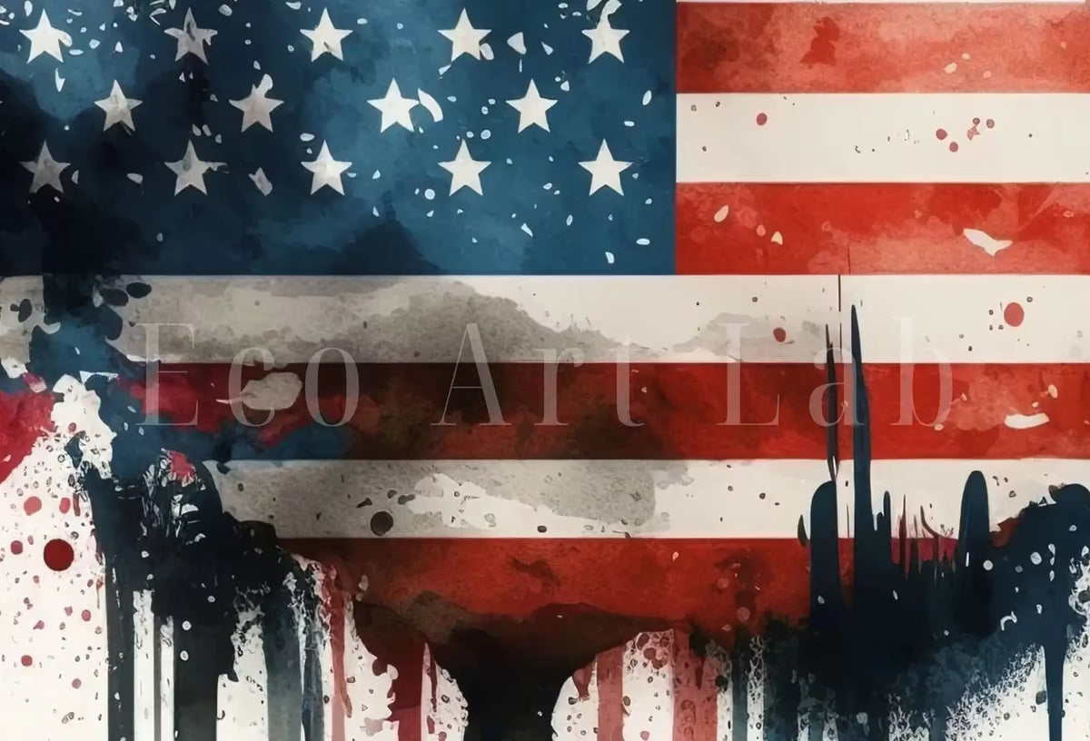 Samsung Frame TV Art 4K Independence Day 4th of July Decor. Patriotic USA American Flag Watercolor. Instant . Art for TV – Frame TV  Art