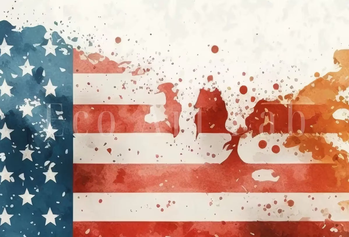 Samsung Frame TV Art 4K Independence Day 4th of July Decor. Patriotic USA American Flag Watercolor. Instant . Art for TV – Frame TV  Art