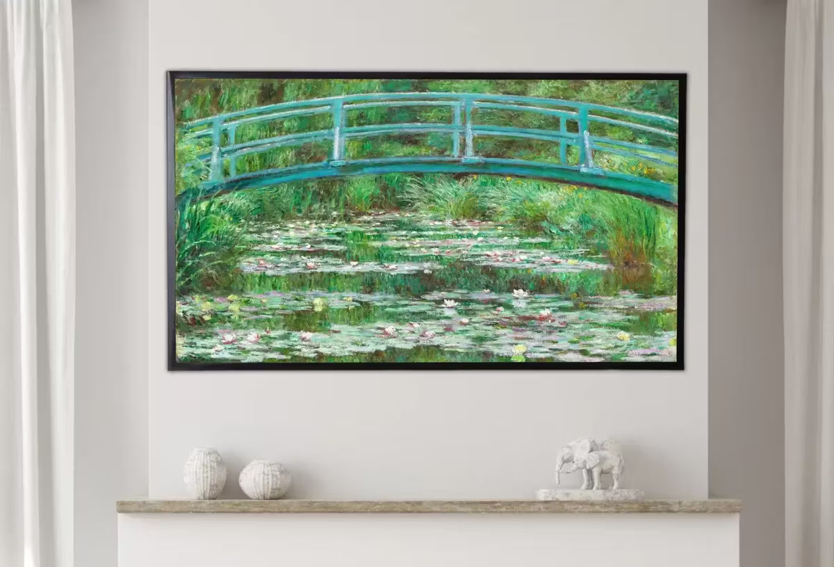 Samsung Frame TV Art 4K Japanese Footbridge Famous Claude Monet Painting. Instant Download Botanical Wall Art for Frame TV. Vintage Wall Art – Frame TV  Art