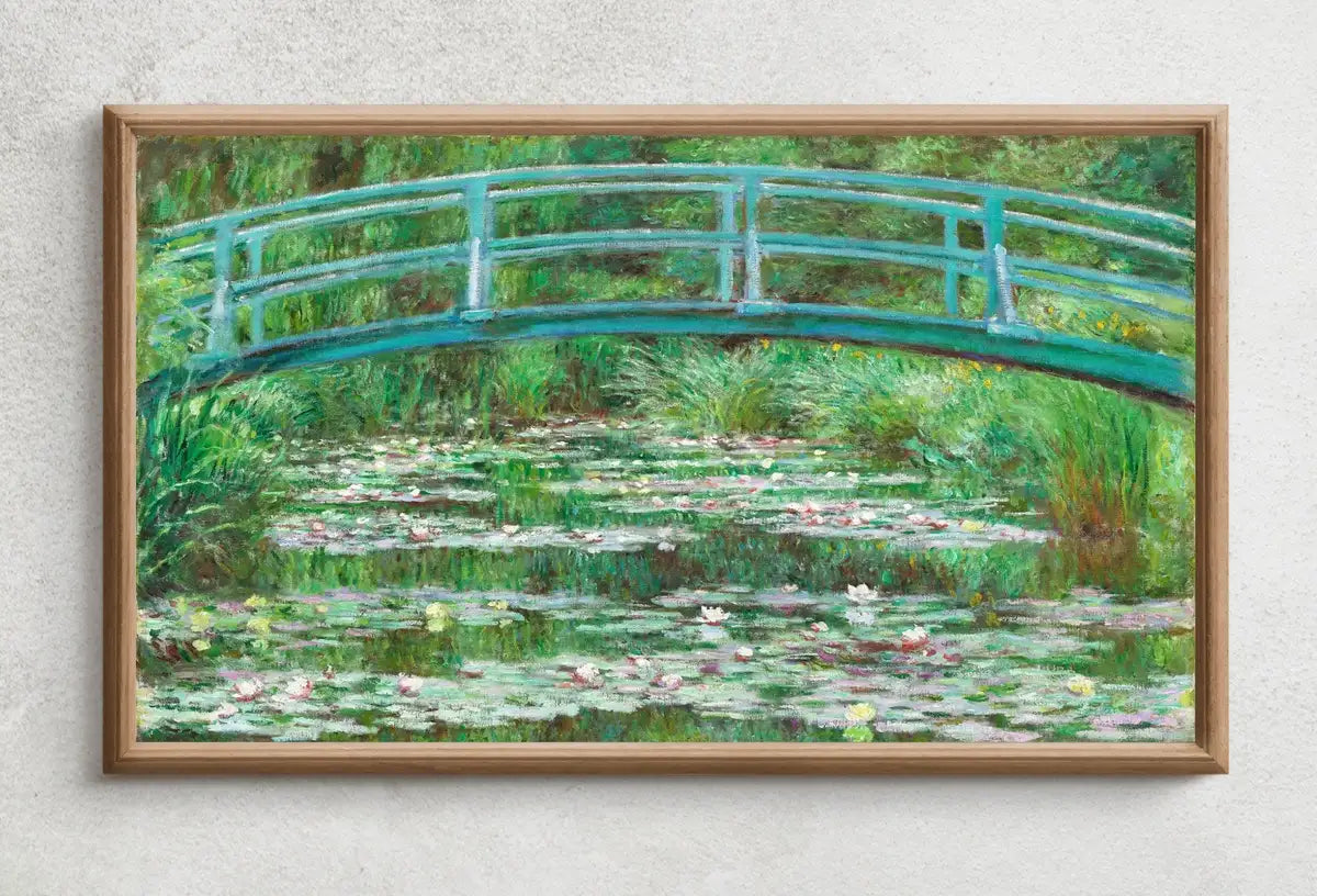 Samsung Frame TV Art 4K Japanese Footbridge Famous Claude Monet Painting. Instant Download Botanical Wall Art for Frame TV. Vintage Wall Art – Frame TV Digital Download Art – Digital Download