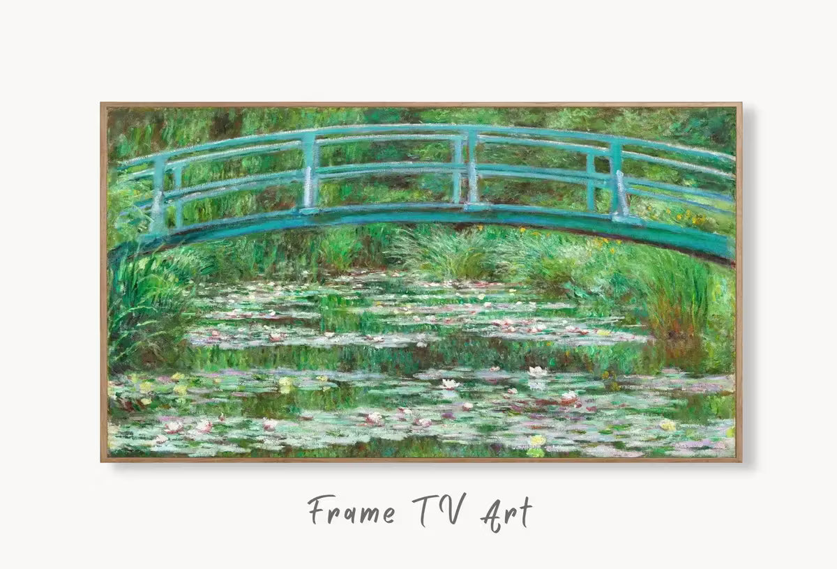 Samsung Frame TV Art 4K Japanese Footbridge Famous Claude Monet Painting. Instant Download Botanical Wall Art for Frame TV. Vintage Wall Art – Frame TV  Art