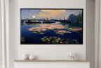 Samsung Frame TV Art 4K Lilies on Lake View Monet Inspired Digital Painting. Instant Download Landscape Art for Frame TV. Botanical Art – Frame TV  Art