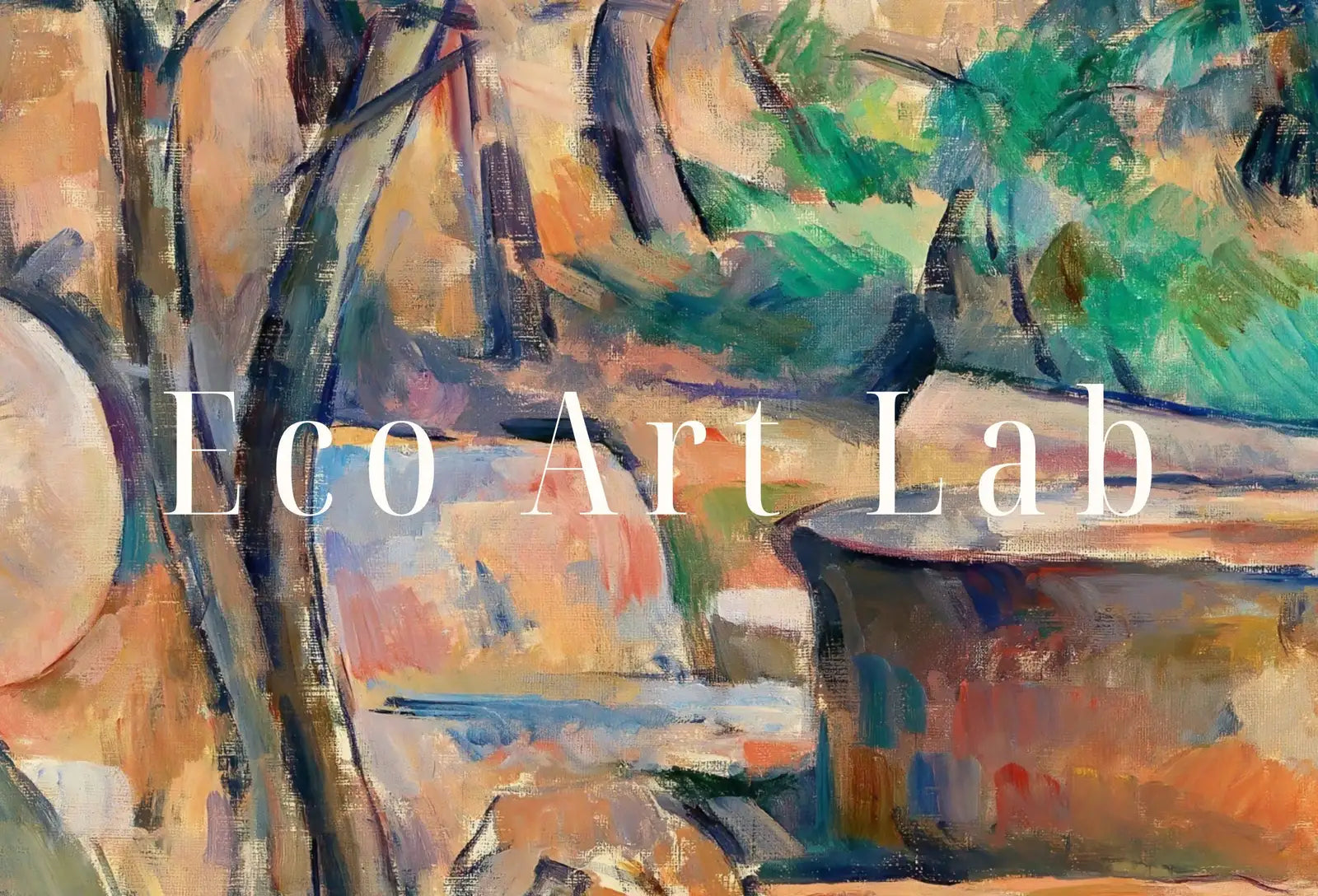 Included artwork preview showing first selection of artworks from Samsung Frame TV Art 4K Millstone & Cistern Under Tree Famous Paul Cézanne Painting. Instant Download Nature Landscape Wall Art for Frame TV.