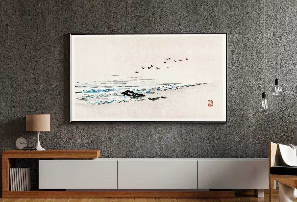 Samsung Frame TV Art 4K Minimalist Beach Vintage Japanese Wall Art. Instant Download Antique Japanese Art for the Frame TV. Vintage Wall Art – Frame TV  Art