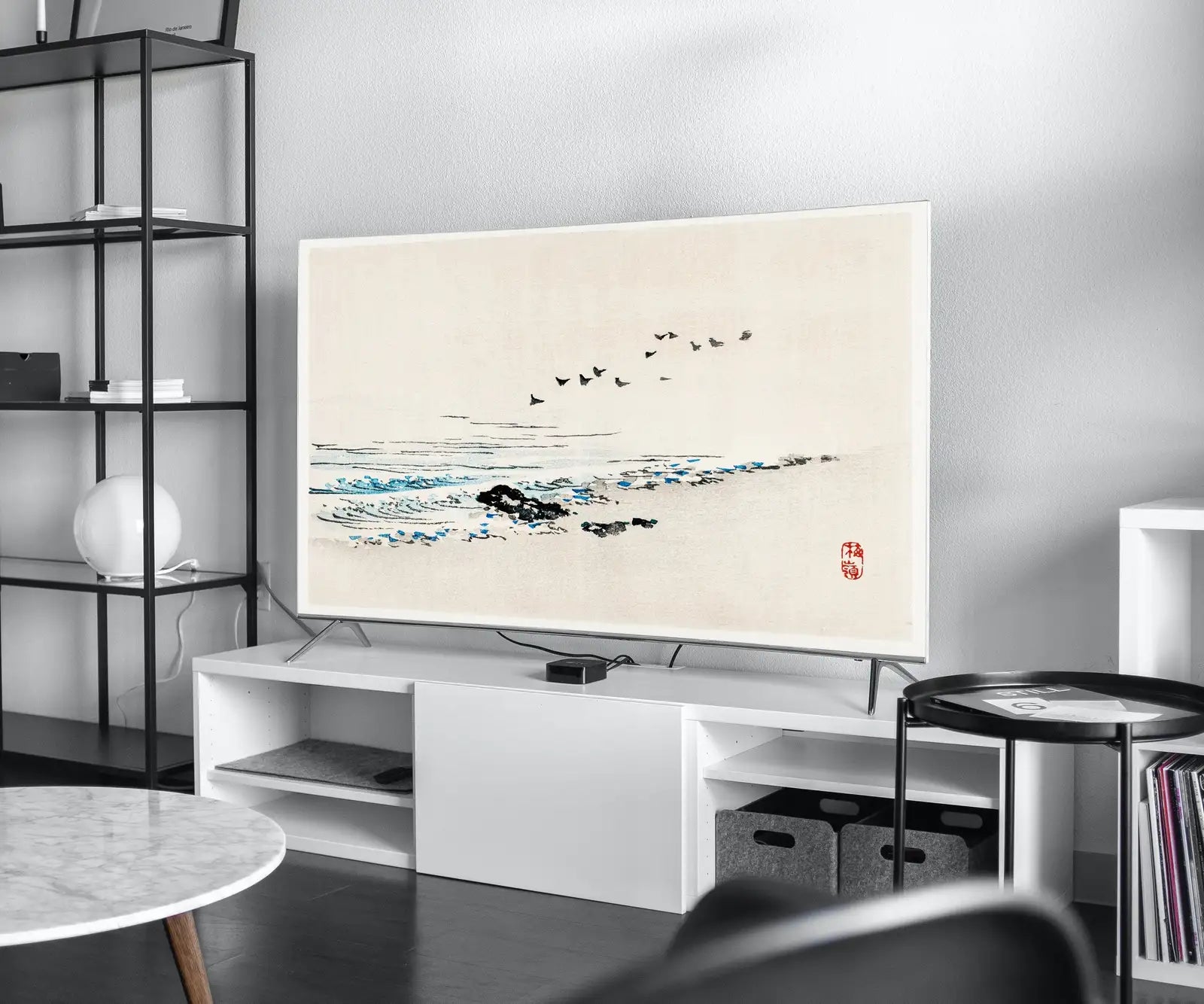 Detail view of artwork from Samsung Frame TV Art 4K Minimalist Beach Vintage Japanese Wall Art. Instant Download Antique Japanese Art for the Frame TV. Vintage Wall Art. (variation 1)