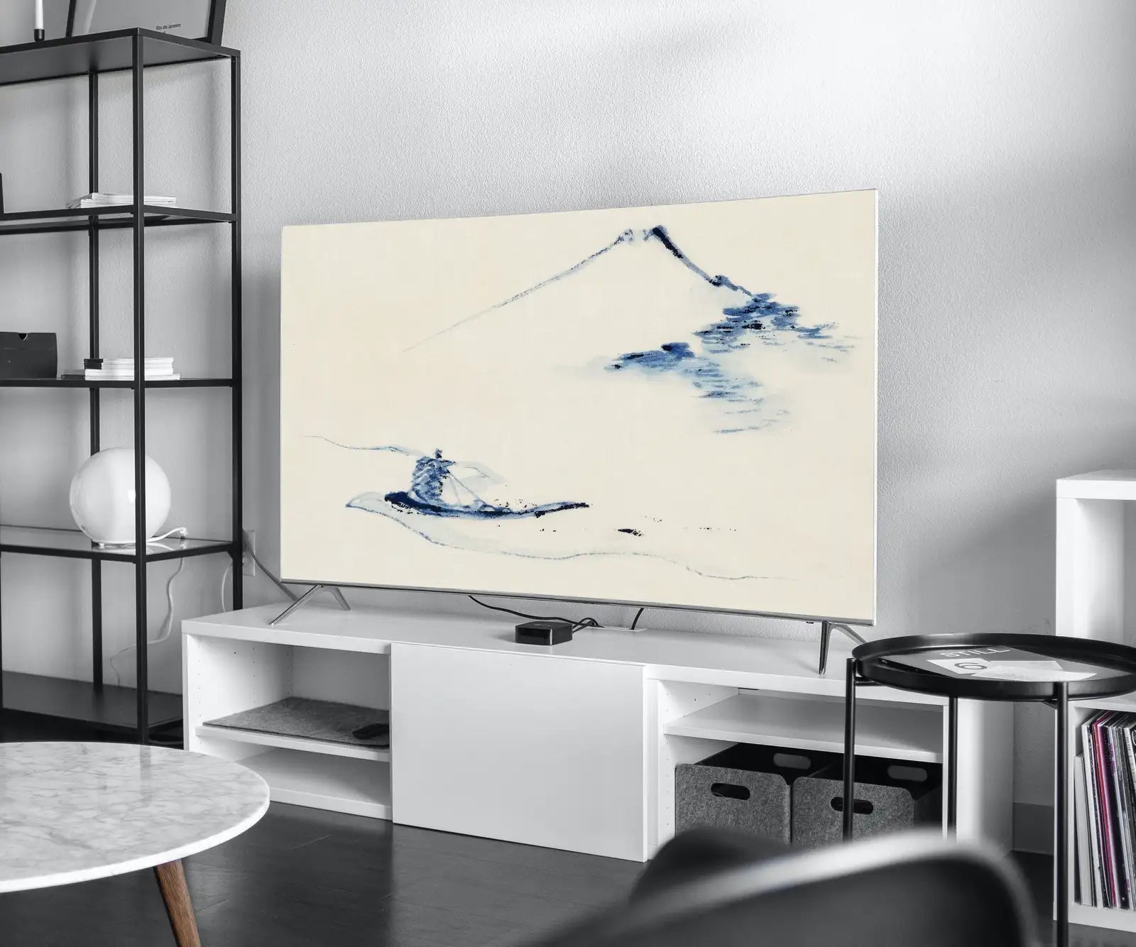 Detail view of artwork from Samsung Frame TV Art 4K Minimalist Mount Fuji Landscape Vintage Japanese Wall Art. Instant Download Antique Japanese Art for the Frame TV.. (variation 1)