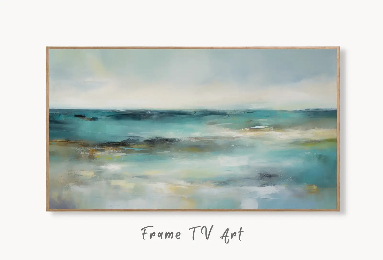 Samsung Frame TV Art 4K Minimalist Neutral Abstract Painting. Muted Wall Decor. Instant Download Art for the Frame TV. Abstract Art for TV displayed on Samsung Frame TV on a living room wall.