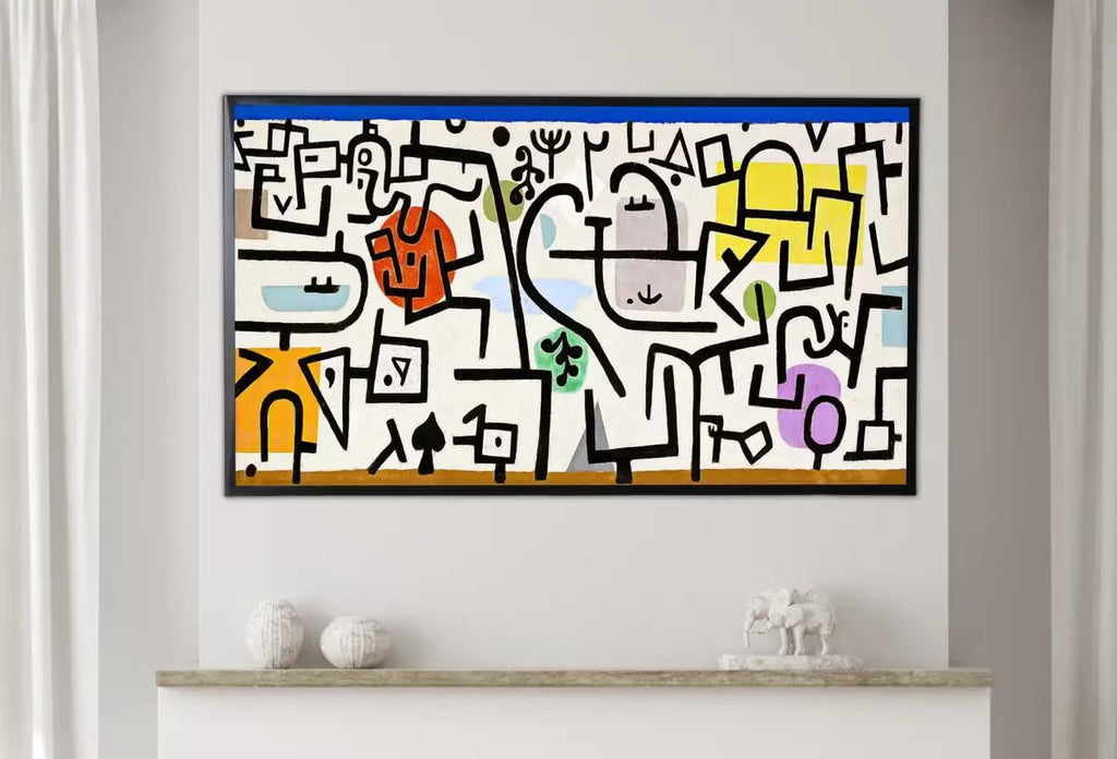 Samsung Frame TV Art 4K Minimalist Paul Klee Abstract Painting. Instant Download Vintage Famous Abstract Painting Paul Klee Art for Frame TV – Frame TV  Art