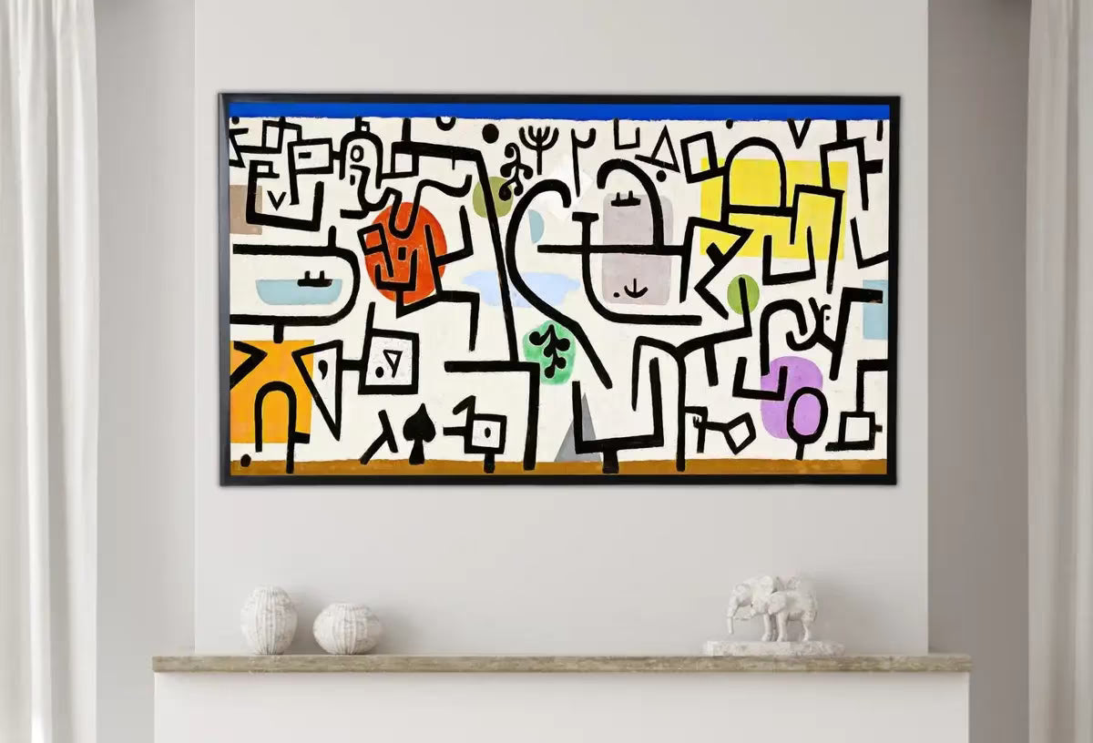 Samsung Frame TV Art 4K Minimalist Paul Klee Abstract Painting. Instant Download Vintage Famous Abstract Painting Paul Klee Art for Frame TV – Frame TV  Art