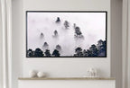 Detail view of artwork from Samsung Frame TV Art 4K Misty Forest. Foggy Woodland Landscape Nature Wall Art. Instant Download Forest Digital Art. Trees Art for Frame TV. (variation 2)